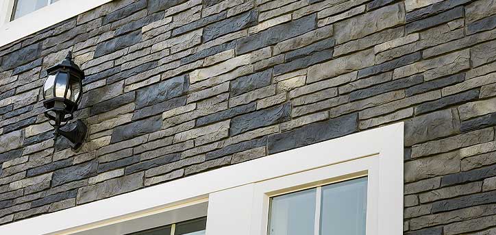 vinyl-simulated-masonry PSL columns and beams from Secor lumber in savannah & Newark NY