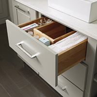 vanity cabinet u-shaped drawer