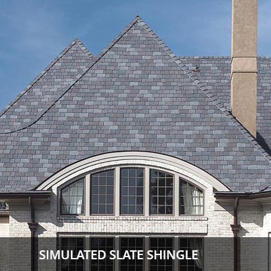 Simulated Slate Shingle Roofing