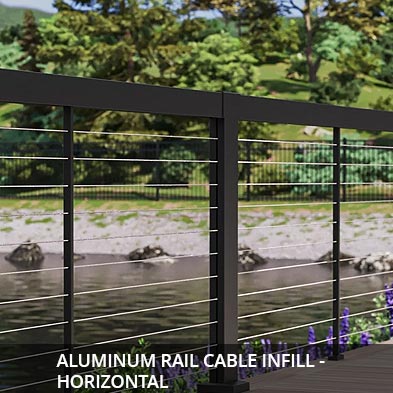 Aluminum Rail Cable Infill - Horizontal