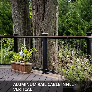 Aluminum Rail Cable Infill - Vertical